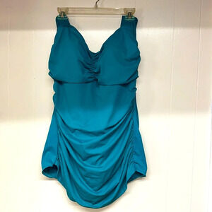 Suddenly Slim by Catalina One Piece Swimsuit Sz 2X